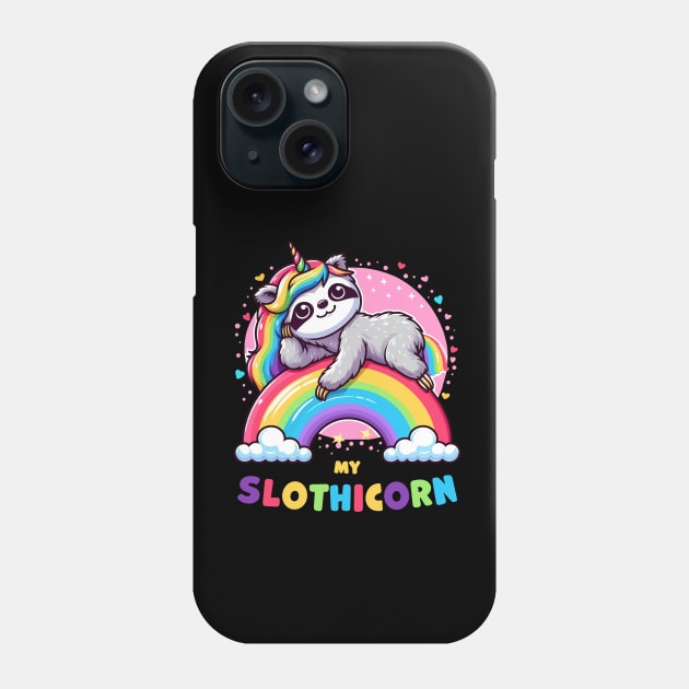 Slothicorn - Sloth Bliss Phone Case by SergioArt