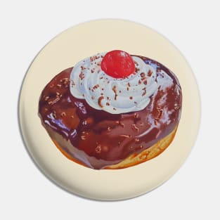 Black Forest Donut painting (no background) Pin