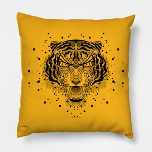 Traditional tattoo tiger Pillow