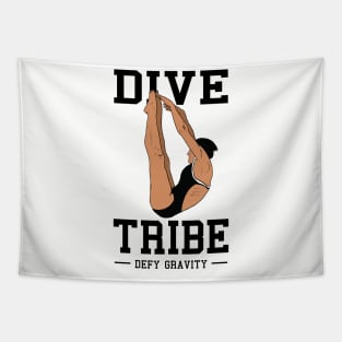 Girls Diving Dive Tribe Springboard Platform Diver Tapestry