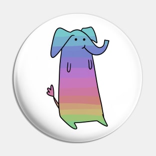 Long Boi Elephant Pink Rainbow Pin