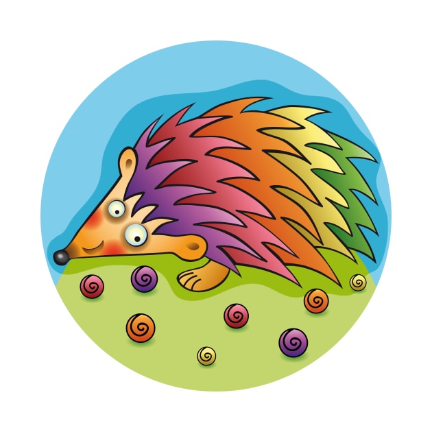 Colorful Hedgehog by Myrarte