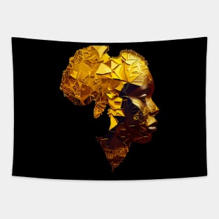 African Woman With Golden  Africa Afrocentric Tapestry