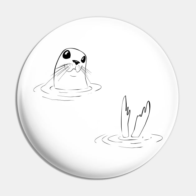 cute seal Pin by gh30rgh3