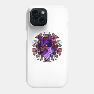 Wolf - Stained Glass Mandala Phone Case