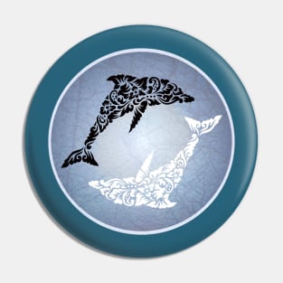 Dolphin Yin Yang Pin