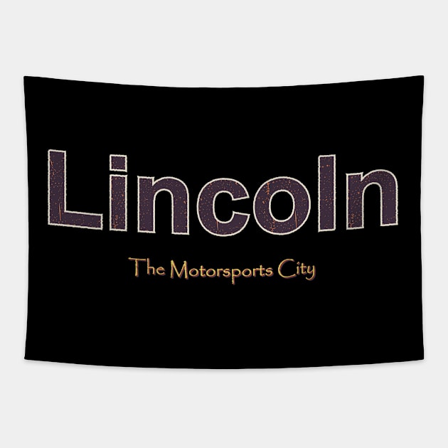 Lincoln Grunge Text Tapestry by WE BOUGHT ZOO