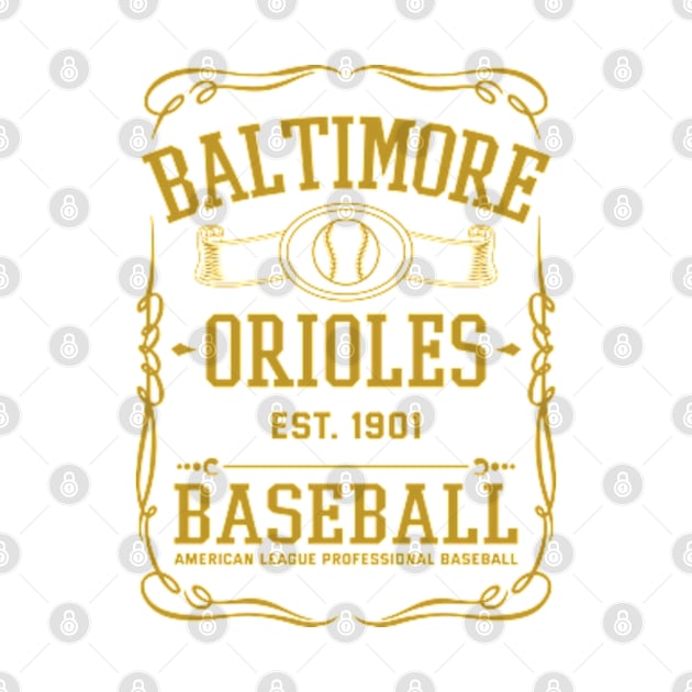 Vintage Orioles American Baseball by carlesclan