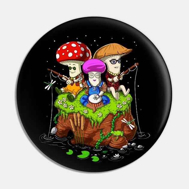 Hippie Magic Mushrooms Pin by underheaven