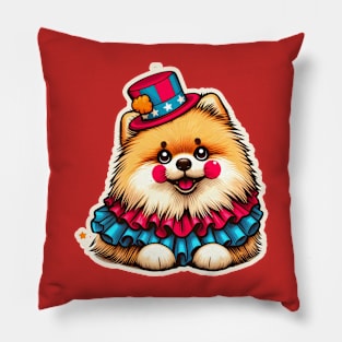 Pomeranian Clown Pillow