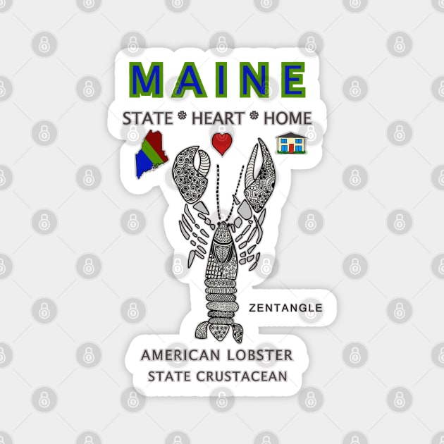 Maine, Lobsters, American Lobster, State Symbols Magnet by cfmacomber