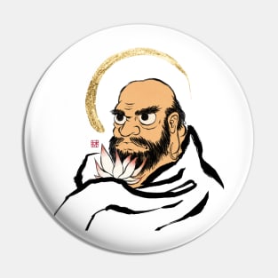 Minhwa: Bodhidharma C Type (Korean traditional/folk art) Pin