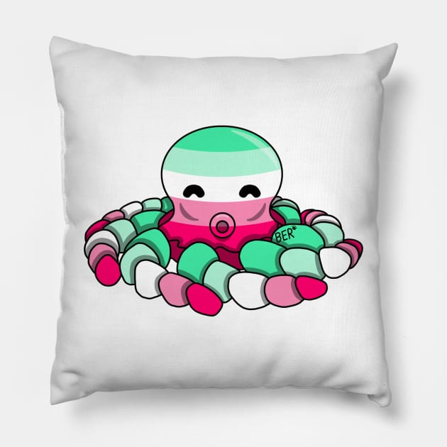 Abrosexual Pride Fidget Octopus Pillow by SentABearToSpace 