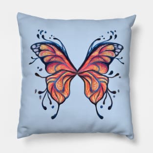 Chalk Monarch Butterfly Pillow