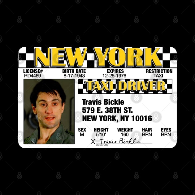 Travis Bickle Taxi License by darklordpug