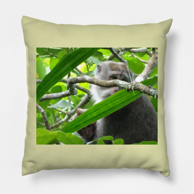 Mommy and baby monkey Pillow by AariciaH