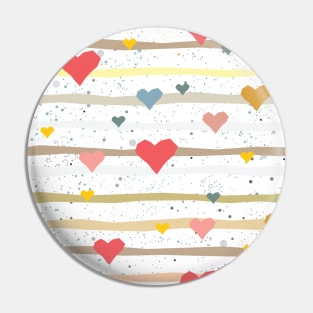 Hearts and stripes Pin