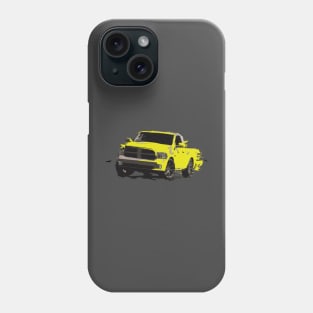 Dodge Ram yellow pickup truck Phone Case