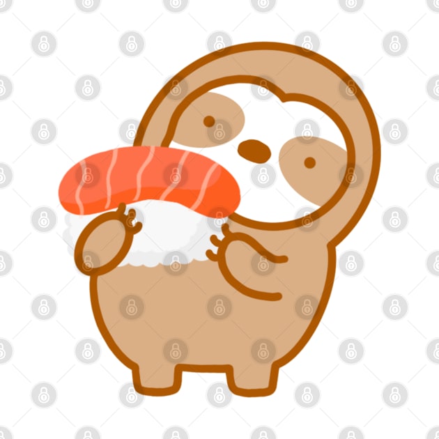 Cute Tuna Sushi Sloth by theslothinme