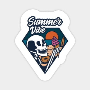 summer vibe illustration design Magnet