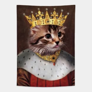 Portrait of Cat as a King - King Cat - Pet Gift Tapestry