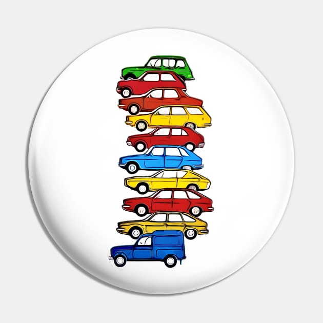 Renault 1978 Cartoon Pin by AaaahEeeekStudio