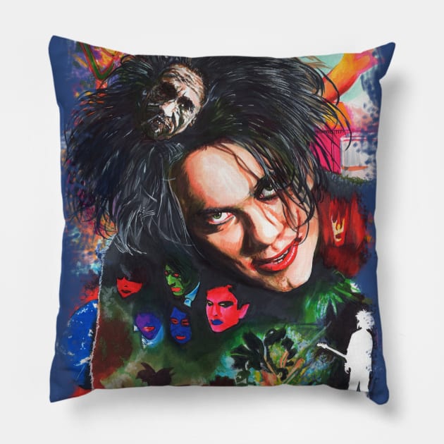 The Cure Pillow by Chris Hoffman Art