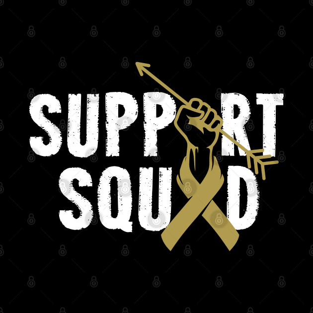 Support Squad Childhood Cancer Awareness Ribbon by ArtedPool