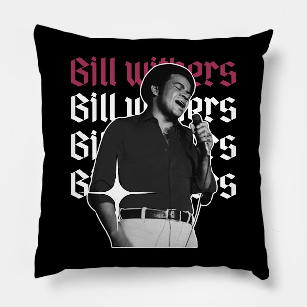 Bill withers x 80s retro Pillow by KawaKiwi