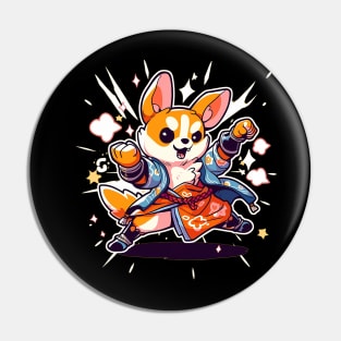 karate dog Pin