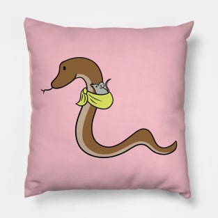 Snake and mouse outing Pillow