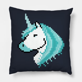 Pixel Spectral White Unicorn Pillow