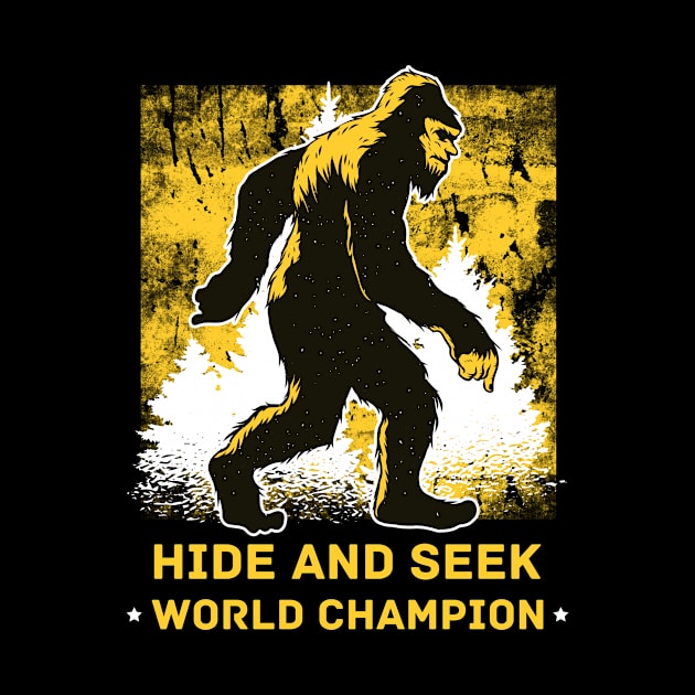 Retro Bigfoot Hide & Seek World Champion by 5StarDesigns