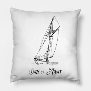 Sailing Boat to Sail Away Pillow