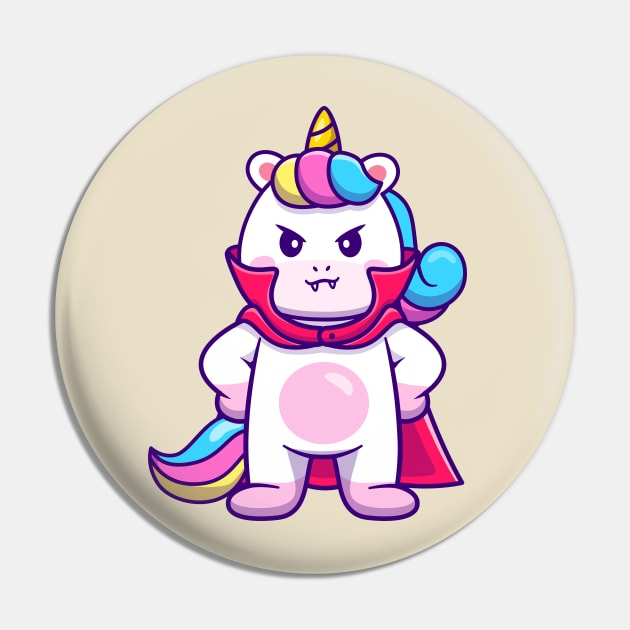 Cute Unicorn Dracula Pin by Catalyst Labs