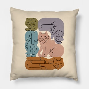 Stack of Cats No. 3 Pillow