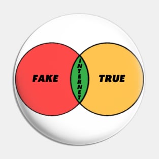 Venn Diagram Fake True Internet Pin