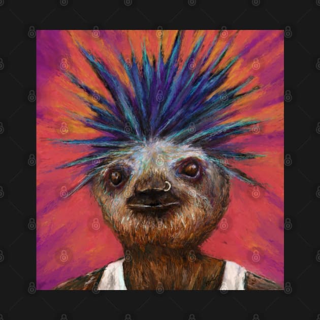 Punk Sloth by Kraken Sky X TEEPUBLIC