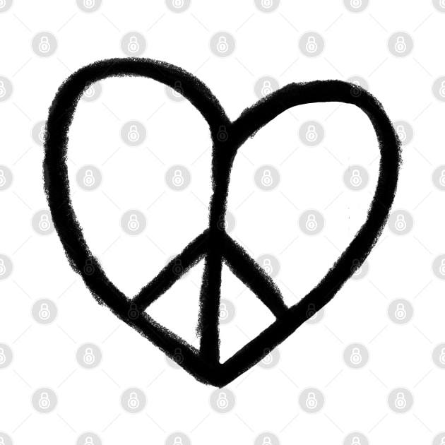 Heart Peace Logo, Peace Love by badlydrawnbabe