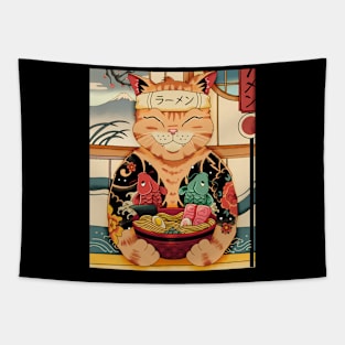 Cat Kawaii Cats Japanese Culture Fans Tapestry