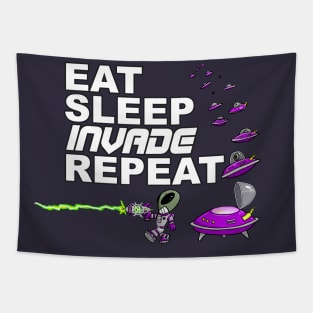 Eat Sleep Invade Repeat Tapestry