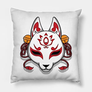 Japanese kitsune mask Pillow