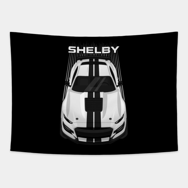 Ford Mustang Shelby GT500 2020-2021 - White - Black Stripes Tapestry by V8social