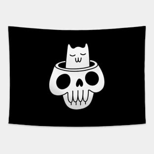 Skull Cat Tapestry