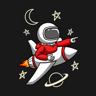 Astronaut Riding Rocket T-Shirt