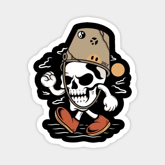 Skull head Magnet by gggraphicdesignnn