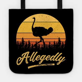 Letterkenny Allegedly Ostrich Vintage Retro Sunset Distressed Gift Tote