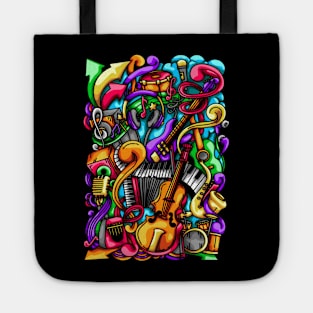 Music Doodle Illustration Tote