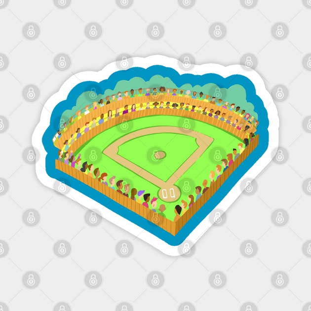 Baseball field with spectators in the stands Magnet by duxpavlic