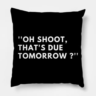 oh shoot that's due tomorrow Pillow